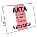 Zaproszenia na 18 akta w sprawie sądowej - zaproszenia.pl
