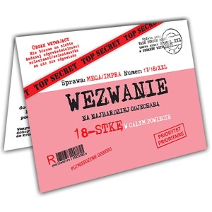 Zaproszenia na 18 Urodziny Osiemnastkę Wezwanie