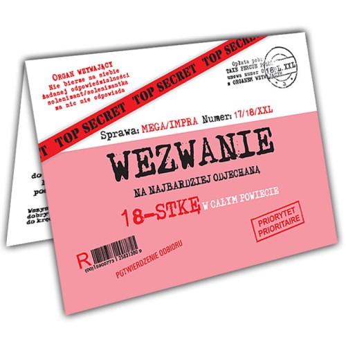 Zaproszenia na 18 wezwanie - zaproszenia.pl
