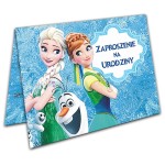 Zaproszenia na Urodziny Kraina Lodu Anna i Elsa