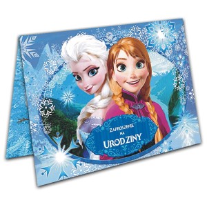 Zaproszenia na Urodziny Kraina Lodu Anna i Elsa Frozen