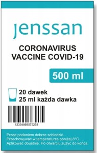 Naklejki na Wódkę Szczepionka Jenssan