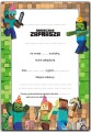 Zaproszenia na urodziny Minecraft Piksele