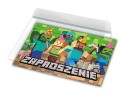 Zaproszenia na urodziny Minecraft Piksele