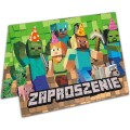 Zaproszenia na urodziny Minecraft Piksele