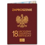 Zaproszenia na 18 Urodziny Paszport
