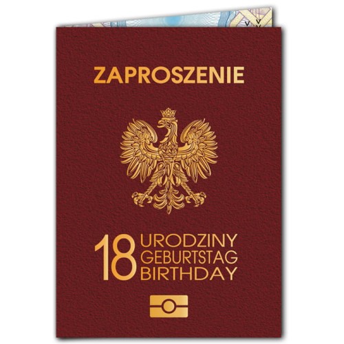 Zaproszenia na 18 - Paszport