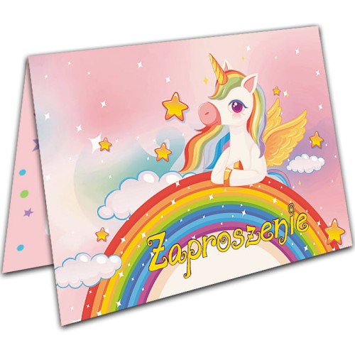 Zaproszenia Jednorożec Unicorn
