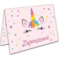 Zaproszenia na urodziny Jednorożec Unicorn
