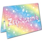 Zaproszenia dla Dzieci Urodzinowe Tęcza Tęczowe