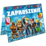 Zaproszenia dla Dzieci Urodzinowe ROBLOX