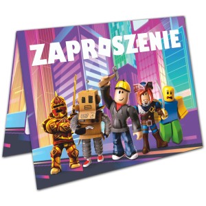 Zaproszenia dla Dzieci na Urodziny ROBLOX